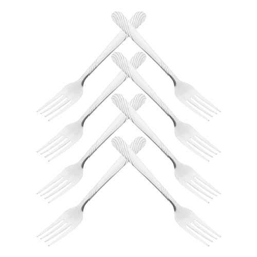 JECOMPRIS 8 Stück Steakgabel Set Teilig Vielseitig Einsetzbar für und Hochwertiges Besteck für Restaurant und Zuhause Spülmaschinenfest und Langlebig von JECOMPRIS