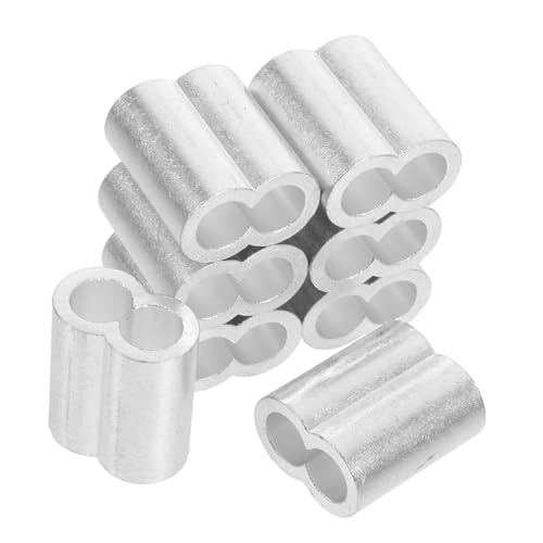 JECOMPRIS 8 Stück Teiliges Aluminium Kabel Presshülsen Oval Doppelzylinder für Stahlseil Drahtseil Endschutz Kabelkrampen Einfache Montage Stabile Verbindung JECOMPRIS 8 Stück Teiliges Aluminium Kabel Presshülsen Oval Doppelzylinder für Stahlseil Drahtseil Endschutz Kabelkrampen Einfache Montage Stabile Verbindung von JECOMPRIS