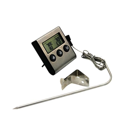 JECOMPRIS Bbq Thermometer mit Clip Praktisches Küchen Fleischthermometer aus Edelstahl Schnelles Ablesen Zuverlässige Temperaturmessung Geeignet für Grillen und Backofen Silberfarben JECOMPRIS Bbq Thermometer mit Clip Praktisches Küchen Fleischthermometer aus Edelstahl Schnelles Ablesen Zuverlässige Temperaturmessung Geeignet für Grillen und Backofen Silberfarben von JECOMPRIS