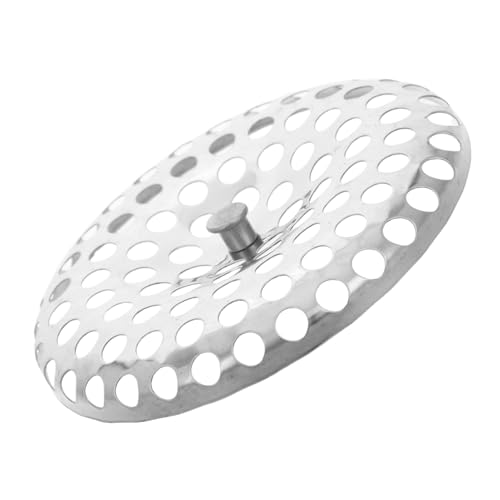 JECOMPRIS Bodenablauffilter Korbsieb für Küchenspüle Becherspüler für Spüle Waschbecken Glasspüler Duschabflusssieb Bodenablaufabdeckung aus Edelstahl Rostfreier Stahl Silver von JECOMPRIS