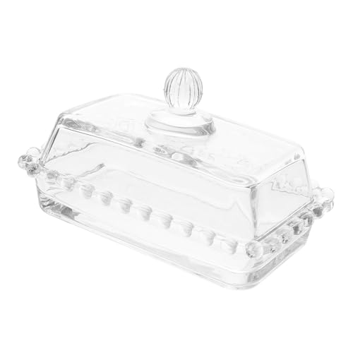 JECOMPRIS Butterdose mit Deckel Butter Aufbewahrungsbox Transparent Haushalt Butterplatte Käsebehälter Frischhaltedose Bpa Frei Leicht zu Reinigen für Küche und Tisch von JECOMPRIS