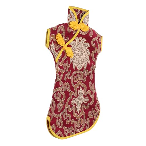 JECOMPRIS Chinesisches Cheongsam Weinflaschenset Cheongsam Weinflaschenhülle Flaschentasche Weinflaschendekor Weinflaschenmantel Weinflaschenhüllen Weinflaschenhülle von JECOMPRIS