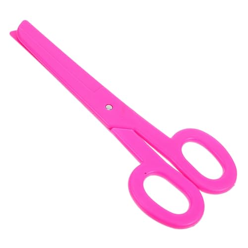 JECOMPRIS Clownschere Halloween-Messer-Stütze riesige Schere prop Halloween-Schere Kindersicherheitsschere sichere Scherenstütze dekorative Schere große Schere-Requisite Plastik Rosa von JECOMPRIS
