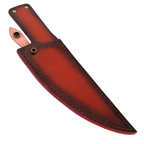 JECOMPRIS Cutter Guard für Küchenmesser Robuste und Praktische Schutzhülle für Kochmesser für Zuhause Verletzungsrisiko und Spart Braune Lederhülle von JECOMPRIS