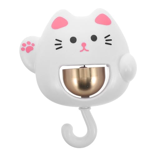 JECOMPRIS Die Türklingel Der Glücklichen Katze Haustür Klassische Türklingel Büroschmuck Türklingel Wenn Die Tür Geöffnet Wird Eingangstürspiel Für Geschäft Eingangsverzierung Weiß P.s von JECOMPRIS
