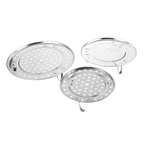 JECOMPRIS Edelstahl Dampfgarer Einsatz Robuster Lebensmittel dämpfer mit Verstärktem Steamer Rack für Vielseitiges Hygienisches Dampfgaren Küche von JECOMPRIS