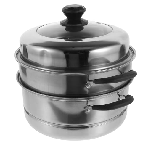 JECOMPRIS Edelstahl Dampfgarer Topf mit Sichtglasdeckel und Dampfaustritt Hitzebeständig Großer Fassungsvermögen für Gesundes Kochen und Vielseitige Küchennutzung JECOMPRIS Edelstahl Dampfgarer Topf mit Sichtglasdeckel und Dampfaustritt Hitzebeständig Großer Fassungsvermögen für Gesundes Kochen und Vielseitige Küchennutzung von JECOMPRIS