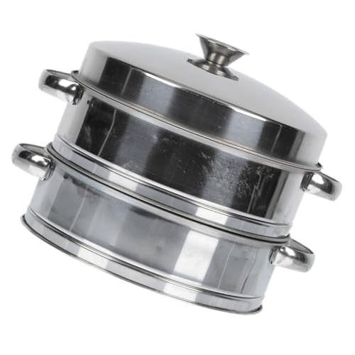 JECOMPRIS Edelstahl Dampfgarer mit Deckel Dicker Runder Dämpfeinsatz für Gemüse Dumplings Brot und Meeresfrüchte Doppelschichtig Gleichmäßige Hitzeverteilung Sicher und Vielseitig für JECOMPRIS Edelstahl Dampfgarer mit Deckel Dicker Runder Dämpfeinsatz für Gemüse Dumplings Brot und Meeresfrüchte Doppelschichtig Gleichmäßige Hitzeverteilung Sicher und Vielseitig für von JECOMPRIS