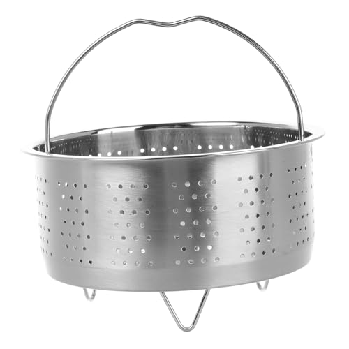 JECOMPRIS Edelstahl Dampfkorb mit Griff Rostfrei Gemüse Dämpfeinsatz und Reiskocher Dampfgarer Reis suppentrenner Vielseitiger Dampfeinsatz für Gemüse Fisch und Teigtaschen von JECOMPRIS
