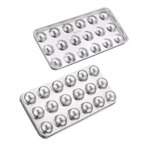 JECOMPRIS Edelstahl Eiswürfelform mit Deckel Runde Kugel Eiswürfel Schale Kreative Eiswürfel Maschine für Cocktails von JECOMPRIS