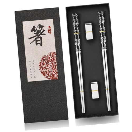 JECOMPRIS Edelstahl Essstäbchen Set Wiederverwendbar mit Elegantem Stäbchenhalter Robust Glatt für Reise Camping und Täglichen Gebrauch Inklusive Praktischem Essstäbchen Ruheplatz JECOMPRIS Edelstahl Essstäbchen Set Wiederverwendbar mit Elegantem Stäbchenhalter Robust Glatt für Reise Camping und Täglichen Gebrauch Inklusive Praktischem Essstäbchen Ruheplatz von JECOMPRIS