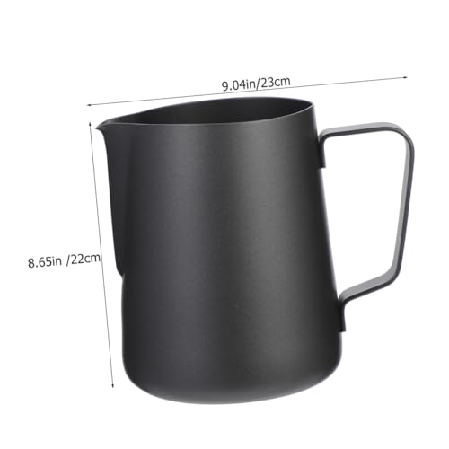 JECOMPRIS Edelstahl Milchaufschäumer Kännchen Schmaler Ausguss aus Rostfreiem Material für Latte Art Cappuccino Milchaufschäumer Spülmaschinenfest und Einfach zu Reinigen für Zuhause von JECOMPRIS