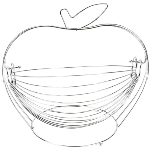 JECOMPRIS Edelstahl Obstkorb Apfelform Küchen Gemüsekorb Praktisch Stauraum Modern für Obst Gemüse Snacks Wohnzimmer und Esszimmer JECOMPRIS Edelstahl Obstkorb Apfelform Küchen Gemüsekorb Praktisch Stauraum Modern für Obst Gemüse Snacks Wohnzimmer und Esszimmer von JECOMPRIS