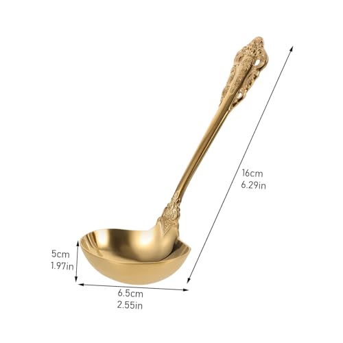 JECOMPRIS Edelstahl Suppenkelle Gold mit Ergonomischem Griff Robust und Bruchfest Spülmaschinengeeignet Großer Küchenlöffel zum Servieren von Suppe und Soßen für Haushalt Restaurant Kantine JECOMPRIS Edelstahl Suppenkelle Gold mit Ergonomischem Griff Robust und Bruchfest Spülmaschinengeeignet Großer Küchenlöffel zum Servieren von Suppe und Soßen für Haushalt Restaurant Kantine von JECOMPRIS