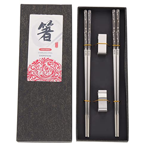 JECOMPRIS Essstäbchen Set mit Rostfrei Chopstick Rest Poliert Korrosionsbeständig Robuste Dinner Supplies Sicher und Pflegeleicht für Haushalt und von JECOMPRIS