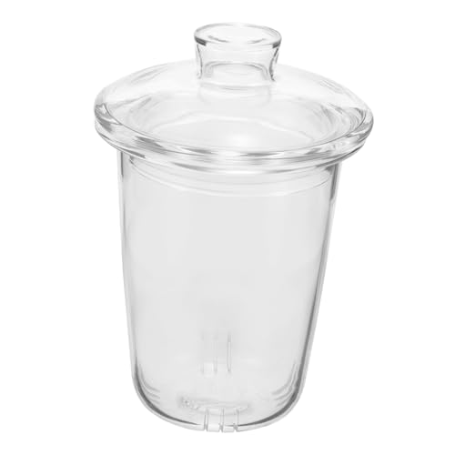 JECOMPRIS Glas Teesieb Ersatzfilter aus Hochwertigem Borosilikatglas Feiner Teefilter für Lose Teeblätter Langlebiger Glas Teesieb für Teekannen Geeignet für Zuhause Tearooms Restaurants von JECOMPRIS