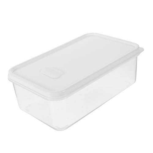 JECOMPRIS Große Aufbewahrungsbox für Brot und Toast Weiß Luftdichte Frischhaltebox mit Deckel Vielseitiger Küchenorganizer für Kühlschrank und Vorratsschrank Langlebig und Leicht zu von JECOMPRIS