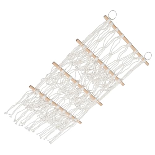 JECOMPRIS Hängendes Aufbewahrungsnetz für Kuscheltiere und Bücher Minimalistischer Lagiger Netz Organizer mit Holzstange Multifunktional für Kinderzimmer Praktische Aufbewahrung und JECOMPRIS Hängendes Aufbewahrungsnetz für Kuscheltiere und Bücher Minimalistischer Lagiger Netz Organizer mit Holzstange Multifunktional für Kinderzimmer Praktische Aufbewahrung und von JECOMPRIS