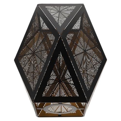 JECOMPRIS Halloween Metall Lampenschirm Schwarzer Hohl Lamp Shade mit Spinnennetz-motiv Präzise Geschnittener Eisenlampenschirm für Innen Außendekoration Effiziente Wärmeableitung Einfache JECOMPRIS Halloween Metall Lampenschirm Schwarzer Hohl Lamp Shade mit Spinnennetz-motiv Präzise Geschnittener Eisenlampenschirm für Innen Außendekoration Effiziente Wärmeableitung Einfache von JECOMPRIS