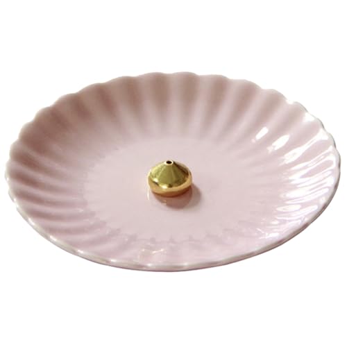 JECOMPRIS Halter Tischdekoration Rosa Räucherstäbchen Keramik-Räucherstäbchen Räuchergefäß Retro- Schreibtischdekoration Eleganter Weihrauchhalter von JECOMPRIS
