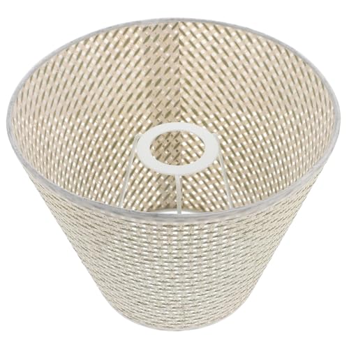 JECOMPRIS Handgefertigter Rattan Lampenschirm Beige Imitation Geflochten Robust und Dekorativ für Schreibtischlampen Installieren Für Wohnzimmer und Schlafzimmer von JECOMPRIS