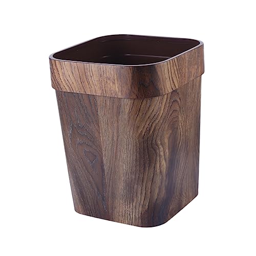 JECOMPRIS Haushalts Abfalleimer im Retro Imitations Holzdesign Quadratischer Mülleimer für Küche Wohnzimmer und Schlafzimmer ohne Deckel mit Praktischem Druckring Kaffee JECOMPRIS Haushalts Abfalleimer im Retro Imitations Holzdesign Quadratischer Mülleimer für Küche Wohnzimmer und Schlafzimmer ohne Deckel mit Praktischem Druckring Kaffee von JECOMPRIS