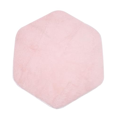 JECOMPRIS Hexagon Spielzelt Matte aus Rosa Plüsch Weiche Krabbelmatte für Babyzimmer Vielseitiger Teppich für Spielhaus Wohnzimmer Yoga und Haustier Schadstofffrei und Geruchslos von JECOMPRIS