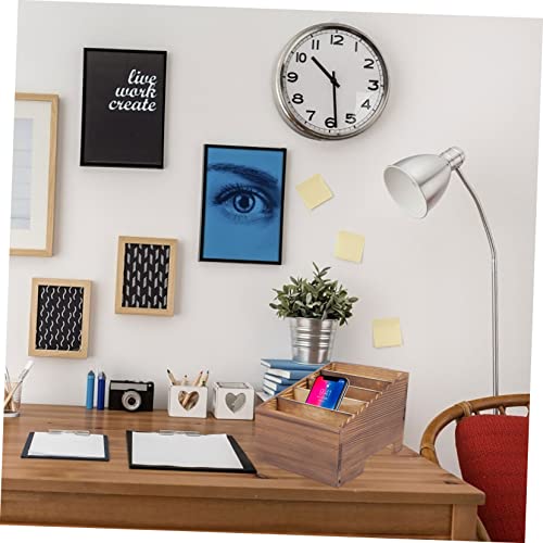 JECOMPRIS Holz Handy Aufbewahrungsbox Desktop Organizer Mehrzweck Telefonhalter Büro Schreibtisch Ordnung für Büro Schule Klassenzimmer von JECOMPRIS
