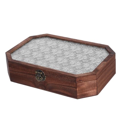 JECOMPRIS Holz Tee-aufbewahrungsbox Mit Schubladen Organizer Für Kosmetika Und Kleine Gegenstände Retro-Design Für Schreibtisch Und Wohnzimmer Mit Glasdeckel Für Klare Sichtbarkeit JECOMPRIS Holz Tee-aufbewahrungsbox Mit Schubladen Organizer Für Kosmetika Und Kleine Gegenstände Retro-Design Für Schreibtisch Und Wohnzimmer Mit Glasdeckel Für Klare Sichtbarkeit von JECOMPRIS