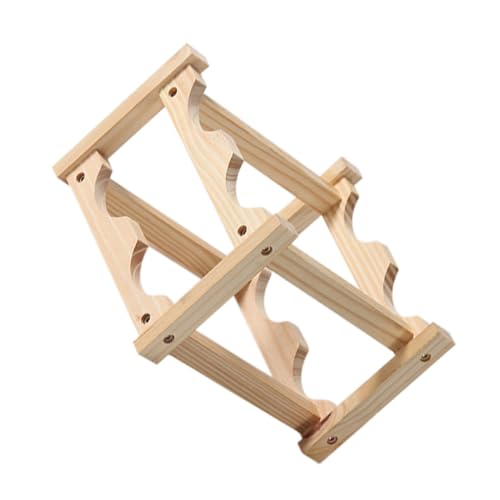 JECOMPRIS Holz Weinregal Doppelstöckiges Weinflaschenregal Kompaktes Platzsparendes Design für Flaschen Stabiles Desktop Display Schlichtes Sicheres Weinhalter Regal für Zuhause und Büro von JECOMPRIS