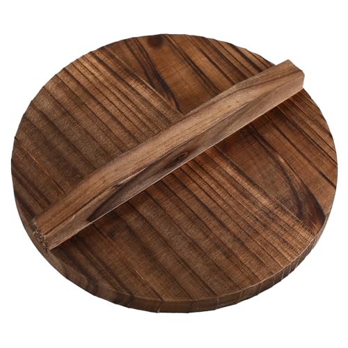 JECOMPRIS Holz Wok Deckel Verbrühung Kochtopf Abdeckung aus Naturholz für Gusseisen Woks mit Ergonomischem Griff für Sicheres Kochen der Küche JECOMPRIS Holz Wok Deckel Verbrühung Kochtopf Abdeckung aus Naturholz für Gusseisen Woks mit Ergonomischem Griff für Sicheres Kochen der Küche von JECOMPRIS