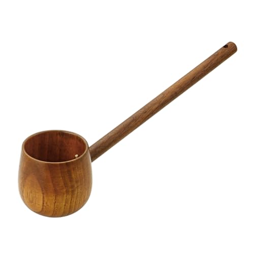 JECOMPRIS Holzlöffel für Wasser Langer Griff Vintage Wasserlöffel aus Holz für Teezubereitung Gartenbewässerung und Küchenbedarf für Teezermonien und Weinausschank von JECOMPRIS