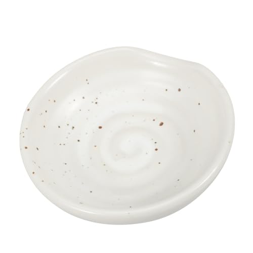 JECOMPRIS Japanischer Keramik Löffelhalter Multifunktionaler Sauce Dish und Snackschale Leichtes Langlebiges Material Design für Dip und Küchendeko von JECOMPRIS