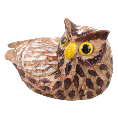 JECOMPRIS Owl Key Holder Box Simulierte Eule Wetterfester Schlüsselversteck Für Garten Dekorativer Schlüsselhalter Kreatives Outdoor- Für Und Stil von JECOMPRIS