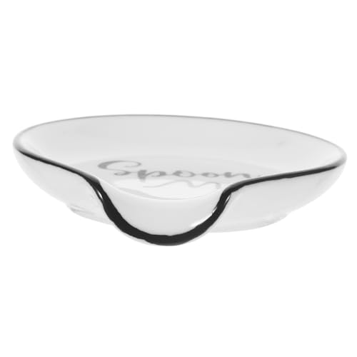 JECOMPRIS Keramik Löffelhalter für Kochlöffel und Küchenutensilien Stabile Wiederverwendbare Löffelablage aus Keramik Spülmaschinenfest Rutschfest für Herdplatte und Arbeitsplatte in Küche von JECOMPRIS