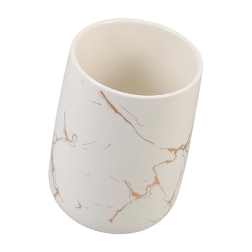JECOMPRIS Keramik Zahnputzbecher mit Marmoroptik Langlebiger Zahnbürstenhalter für Badezimmer Stilvoller Becher zur Aufbewahrung von Zahnbürsten und Zahnpasta Platzsparend und rutschfest JECOMPRIS Keramik Zahnputzbecher mit Marmoroptik Langlebiger Zahnbürstenhalter für Badezimmer Stilvoller Becher zur Aufbewahrung von Zahnbürsten und Zahnpasta Platzsparend und rutschfest von JECOMPRIS