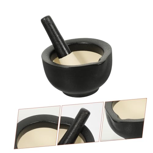JECOMPRIS Keramik und Stößel Mini Mahl und Brecherschüssel für Gewürze und Kräuter Ergonomisch Glatte Oberfläche Vielseitig Einsetzbar für Apotheken und Haushalt Kompakt und Langlebig von JECOMPRIS