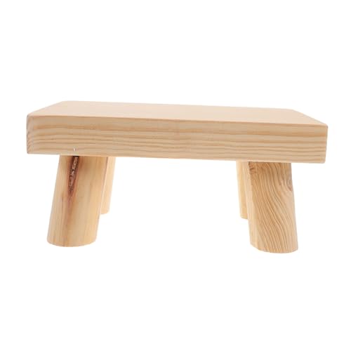 JECOMPRIS Kinderhocker Tritthocker Kleiner Hocker Holz Badezimmerhocker Für Hocker Zum Wechseln Der Schuhe Kurze Hocker Kurzer Hocker Zum Sitzen Kleiner Fußhocker Kleiner Fußhocker Khaki von JECOMPRIS