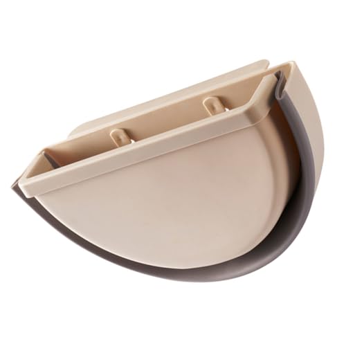 JECOMPRIS Klappbarer Wand mülleimer aus Kunststoff Faltbarer Abfalleimer zum Aufhängen Kompakter Papierkorb für Küche Bad Wohnzimmer Platzsparend Robust Vielseitig Verwendbar Beige von JECOMPRIS