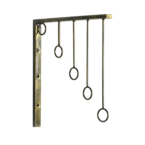 JECOMPRIS Kleidungsgestell aus Schmiedeeisen Retro Wandgarderobe Bronze und Vielseitig Einsetzbar für Schlafzimmer Wohnzimmer und für Jacken Schals und Hüte von JECOMPRIS