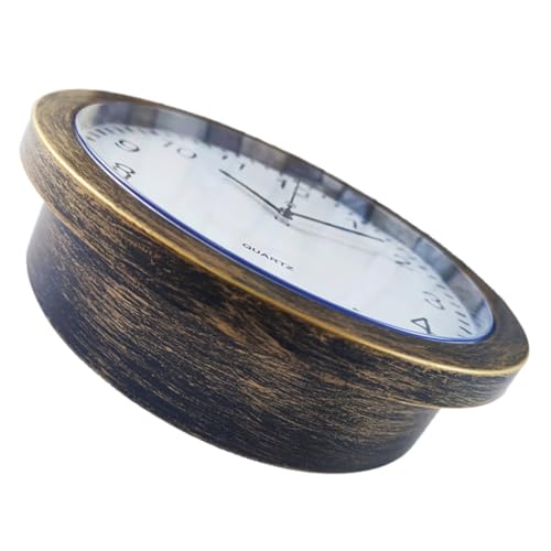 JECOMPRIS Kreative Vintage Wanduhr mit Aufbewahrungsbox Schmuckkasten Funktion Retro Stil Leise für Wohnzimmer Schlafzimmer Einfache Einzigartige Wanddekoration von JECOMPRIS