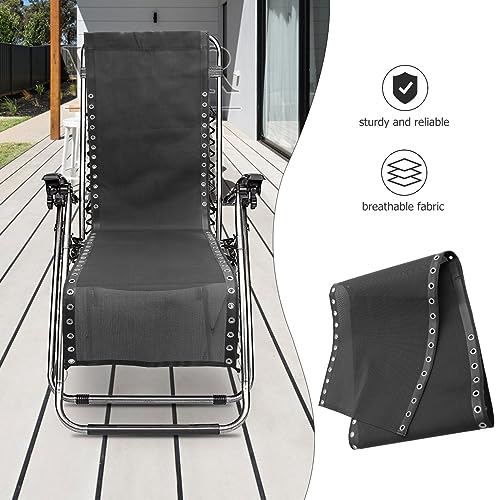 JECOMPRIS Lounge Chair Ersatzstoff Set mit Verstärktem Seil Atmungsaktiver Glatter Stoff für Klappbare Liegestühle Outdoor Klappsessel Reparaturset Einfach zu Montieren Langlebig von JECOMPRIS