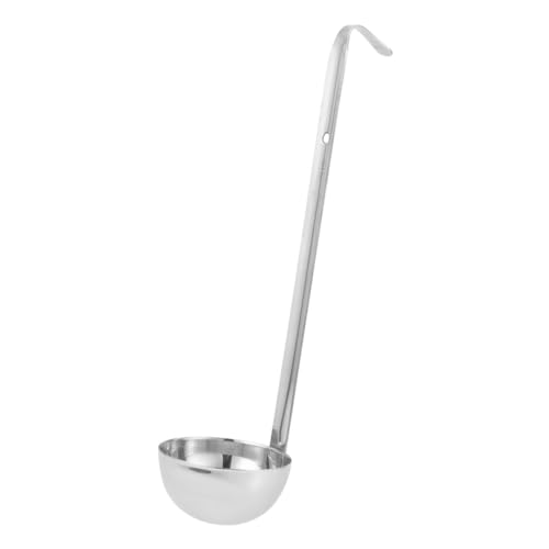 JECOMPRIS Messlöffel Großer Löffel Soßenkelle Zum Servieren Einmachkelle Mit Ausgießer Küchenhelfer Messbecher Nudelkelle Wasserkelle Krug Mit Deckel Schöpfkelle Silber Edelstahl von JECOMPRIS