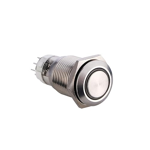 JECOMPRIS Metallschalter mit Licht repiter hupenknopf hornknöpfe PC-Strom pc-netzteile pc power supply netzteile für pc Relais Druckknopf Auto drücken rot von JECOMPRIS
