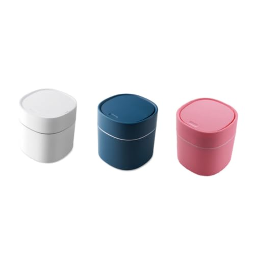 JECOMPRIS Mini Desktop Müllbehälter aus Rostfreiem PP Material Kompakt und Tragbar mit Praktischem Press deckel für Büro Küche Bad und Auto Kreativer Abfalleimer in Blau JECOMPRIS Mini Desktop Müllbehälter aus Rostfreiem PP Material Kompakt und Tragbar mit Praktischem Press deckel für Büro Küche Bad und Auto Kreativer Abfalleimer in Blau von JECOMPRIS