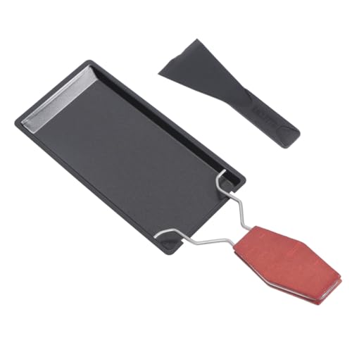 JECOMPRIS Mini Käsegrill Set mit Holzgriff Antihaftbeschichtetes Backblech Kleine Espatula Tragbares Camping Kochgeschirr für Fondue und Picknick Hitzebeständig Inklusive Schwarzem Ofenrost JECOMPRIS Mini Käsegrill Set mit Holzgriff Antihaftbeschichtetes Backblech Kleine Espatula Tragbares Camping Kochgeschirr für Fondue und Picknick Hitzebeständig Inklusive Schwarzem Ofenrost von JECOMPRIS