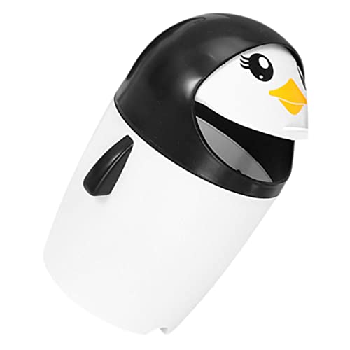 JECOMPRIS Mini Mülleimer mit Deckel Süßer Cartoon Pinguin Abfallbehälter für Schreibtisch Auto und Büro Kompakter Tragbarer Mülleimer für Kleine Räume und Unterwegs von JECOMPRIS