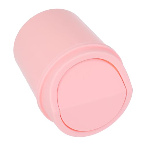 JECOMPRIS Mini Tischmülleimer mit Schwingdeckel Kompakter Desktop Abfalleimer für Büro Schlafzimmer und Kosmetiktisch Platzsparender Kleiner Papierkorb für Vielseitige Müllentsorgung von JECOMPRIS
