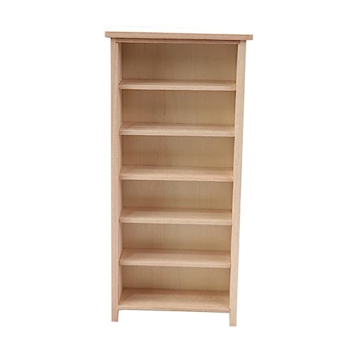 JECOMPRIS Miniatur Holz Bücherregal Puppenhaus Möbel Miniatur Bücherregal Modell Dekoration für Mini Haus Ornament Sammler und Desktop JECOMPRIS Miniatur Holz Bücherregal Puppenhaus Möbel Miniatur Bücherregal Modell Dekoration für Mini Haus Ornament Sammler und Desktop von JECOMPRIS