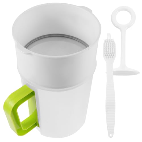 JECOMPRIS Multifunktionaler Feinmaschiges Sieb mit Bürste Robuster Sojamilch und Saftfilter für Küche Feines Joghurt Sieb Effektives Abtropfsieb für Obst Tee Kaffee Bpa Frei Leicht zu JECOMPRIS Multifunktionaler Feinmaschiges Sieb mit Bürste Robuster Sojamilch und Saftfilter für Küche Feines Joghurt Sieb Effektives Abtropfsieb für Obst Tee Kaffee Bpa Frei Leicht zu von JECOMPRIS